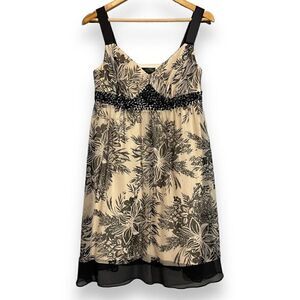 Tahari Floral 100% Silk Dress
